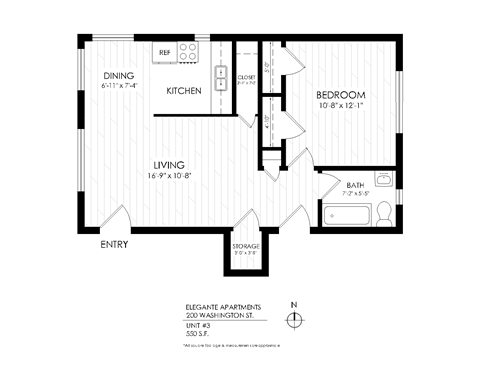 1 bedroom floorplan